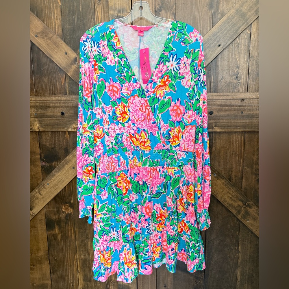 NWT ~ LILLY PULITZER Peggy Romper in Multi Rose to the Occasion Women’s L - Picture 4 of 9